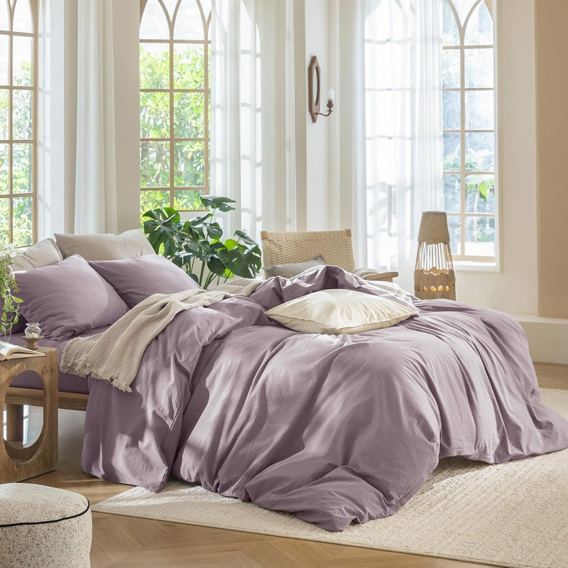 Ensemble de housse de couette Taro, Mauve Taro