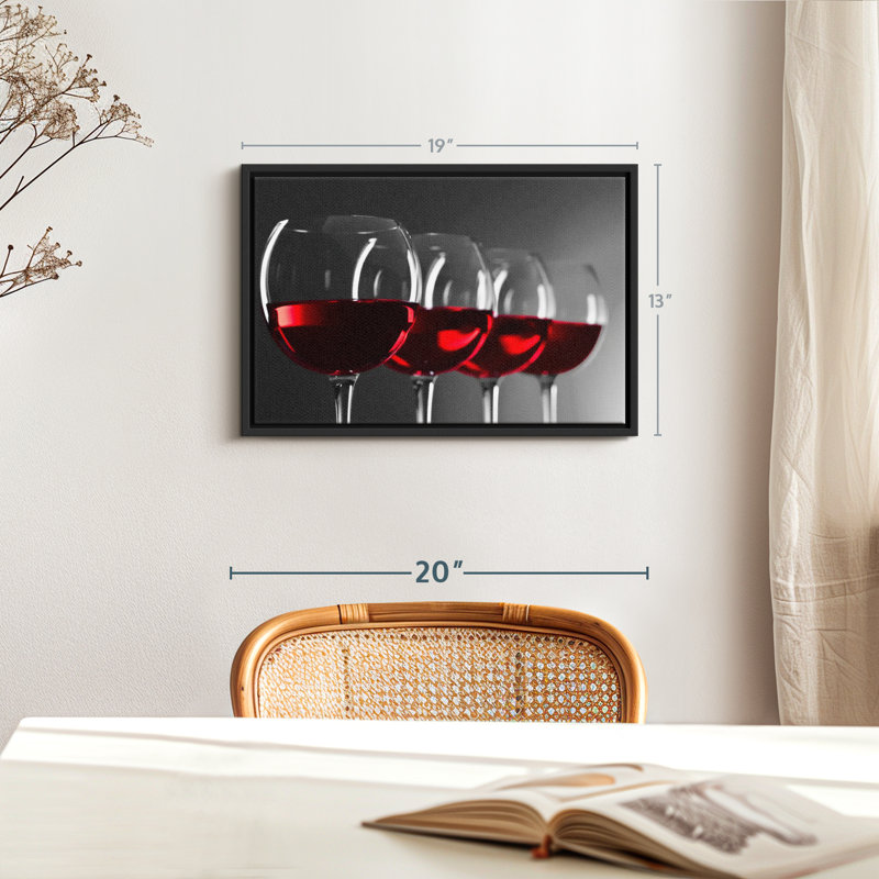 «Red Wine Row Wall Art», H 13 po x l 19 po