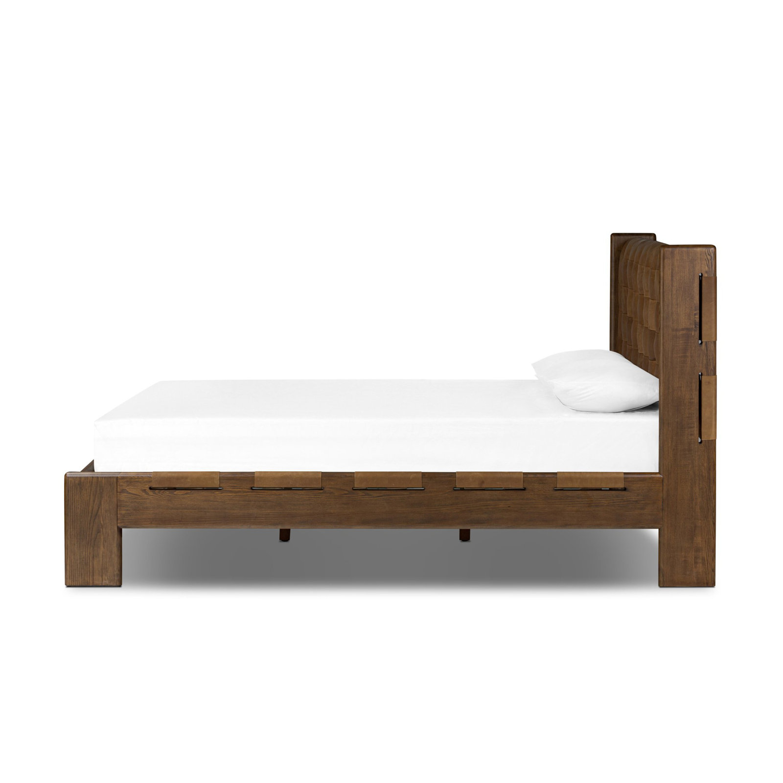 Murcia Genuine Leather Bed, Queen, Heirloom Sienna
