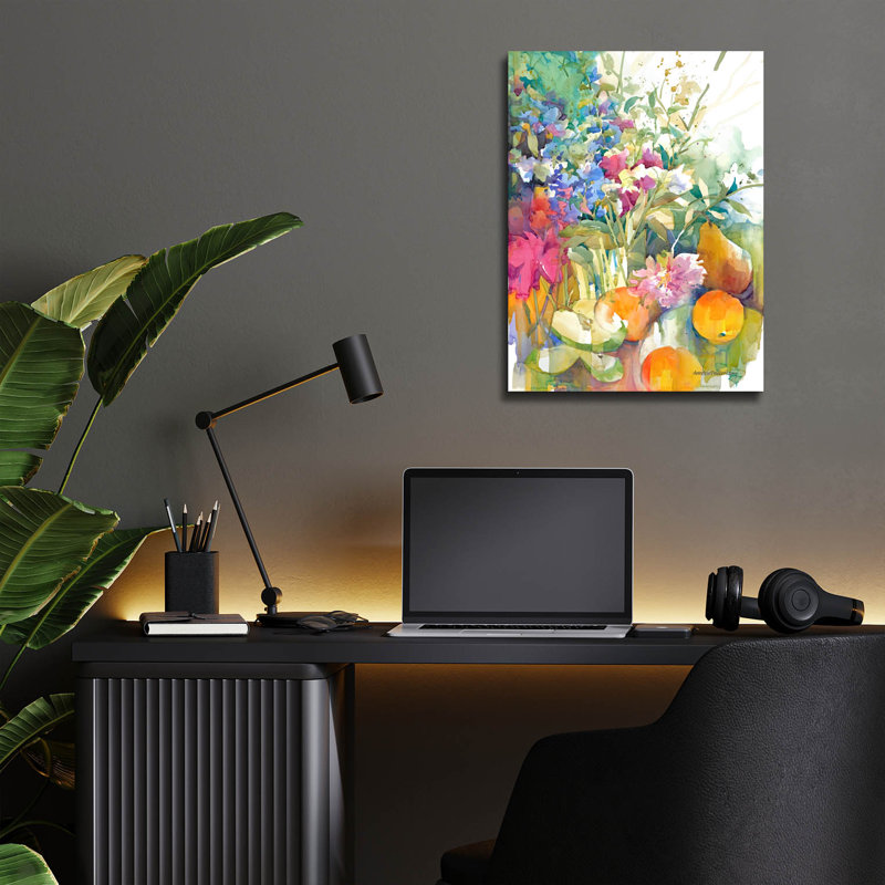 «Fruit Bouquet» par Annelein Beukenkamp, art mural en verre acrylique, H 16 po x l 12 po x P 0,13 po
