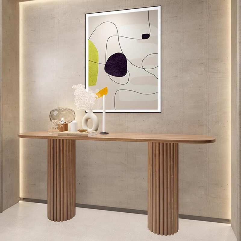 Table de véranda en bois massif de style français., Brun, H 31,5 po x l 62,9 po x P 13,7 po