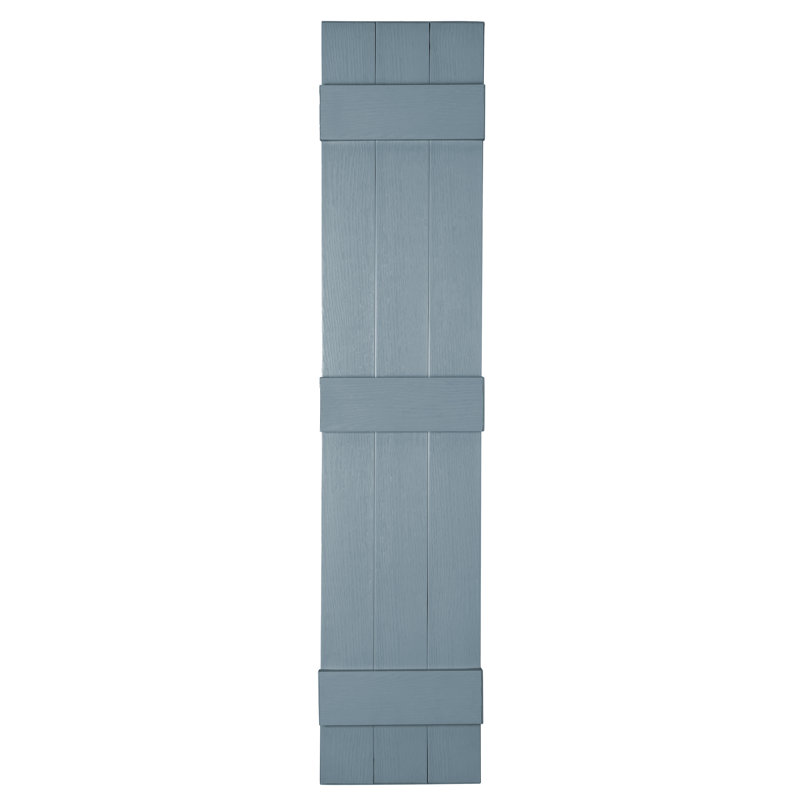 Persiennes personnalisées fermées à 3 planches, Bleu colonial, 67"