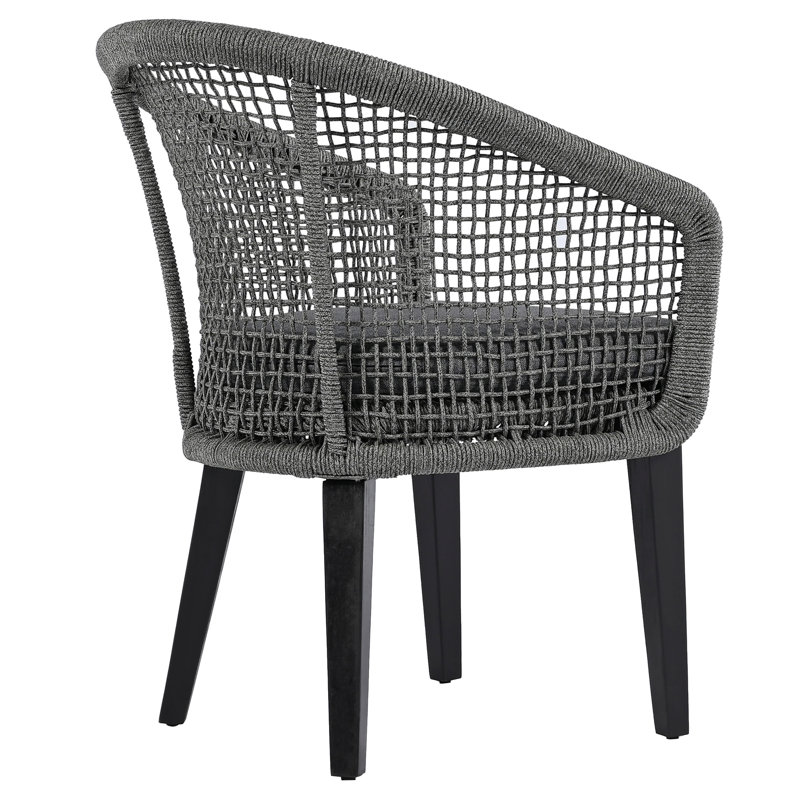 Saxon Outdoor Dining Armchair, Gray