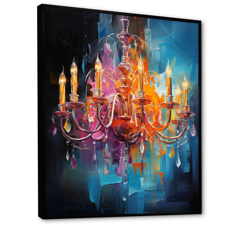 «Viminal Chandelier», impression sur toile encadrée, H 32 po x l 16 po x P 1 po, Cadre flottant noir