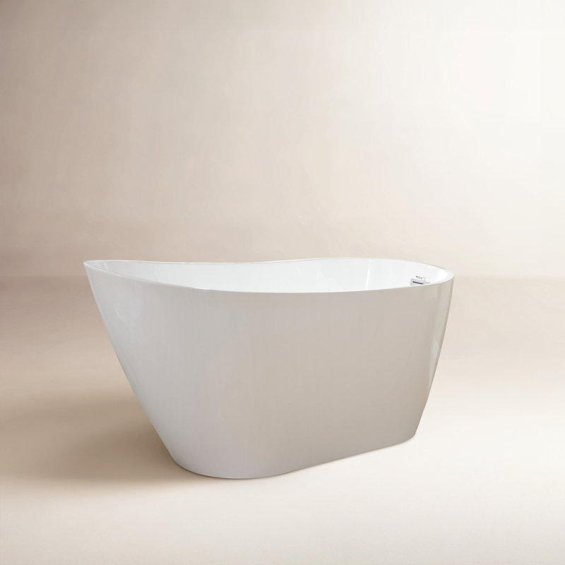 Baignoire de trempage autoportante 55,3 "X 28,3", Blanc pur