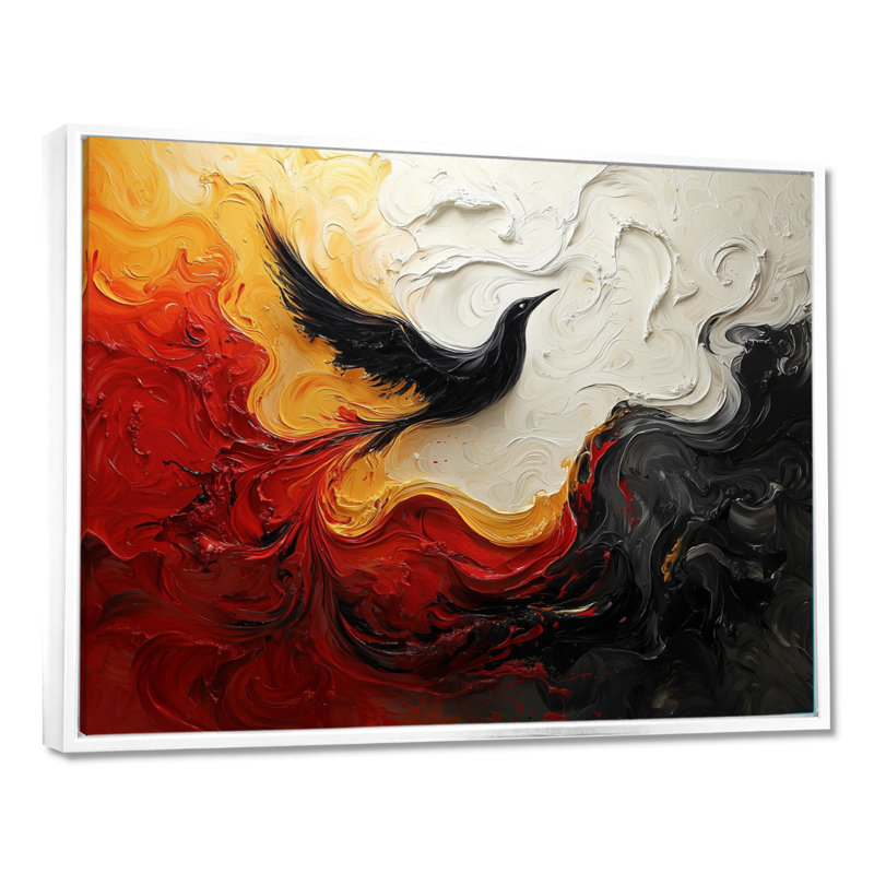Whitlatch - Abstract Canvas Art Print, H 12 po x l 20 po, Impression encadrée flottante, Blanc