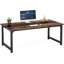 Grand bureau d'ordinateur 63 "moderne pour bureau à domicile - Table d'écriture robuste avec structure en acier (sans la chaise)-2064450232