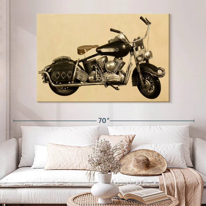 Old Motorcycle, 34" H x 51" W