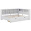 Lit de jour en bois Dalleon avec 2 tiroirs, tablette de rangement et ports de chargement USB-2010066825-2010066824