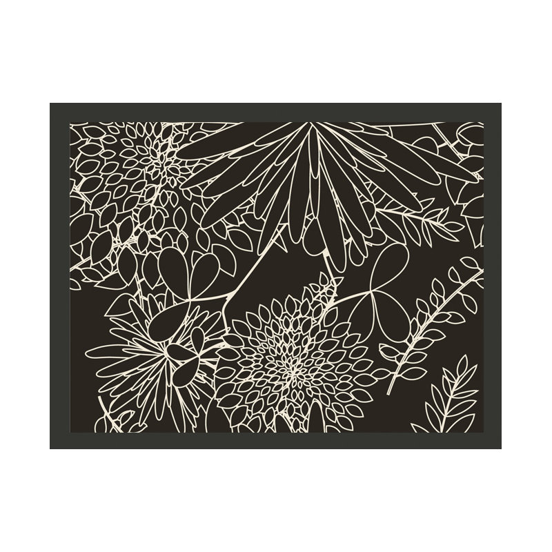 Elegant Flower Theme B/W 1.54m x 200cm Wallpaper, 350 cm x 270 cm