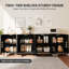 Buffet avec rangement, buffet avec tablettes réglables, console avec table basse et prise de courant, bar moderne pour la cuisine, la salle à manger et le couloir