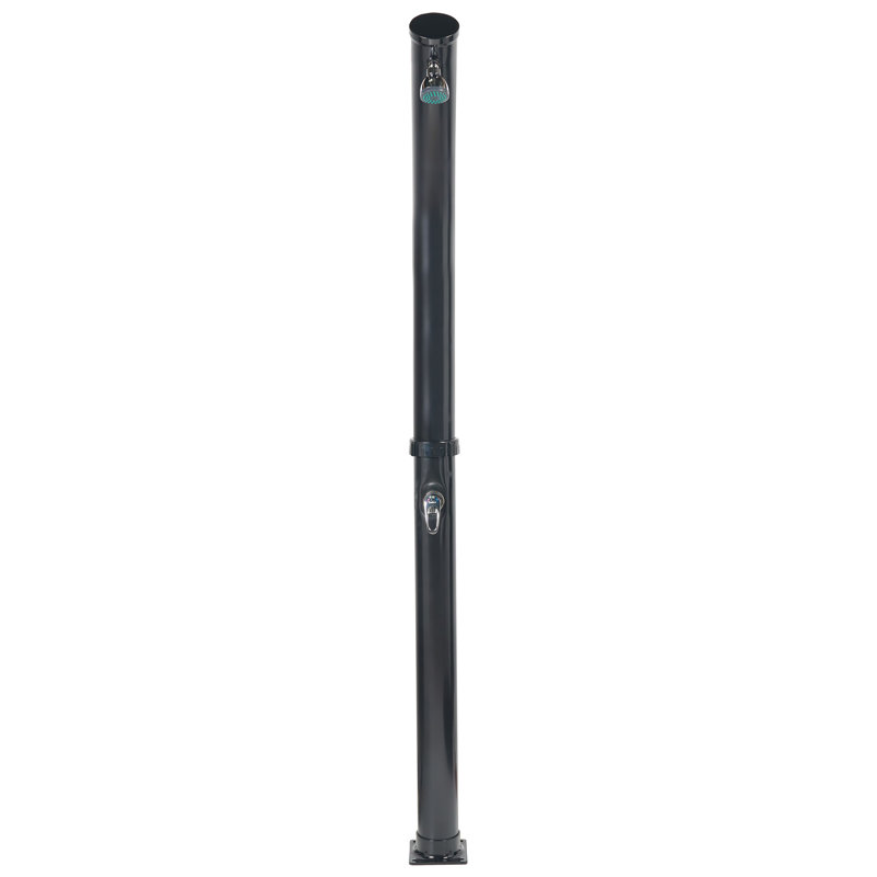 ENGABAO Solar Powered Temperature Controlled Stainless Steel Free Standing Outdoor Shower and Footwash Spout