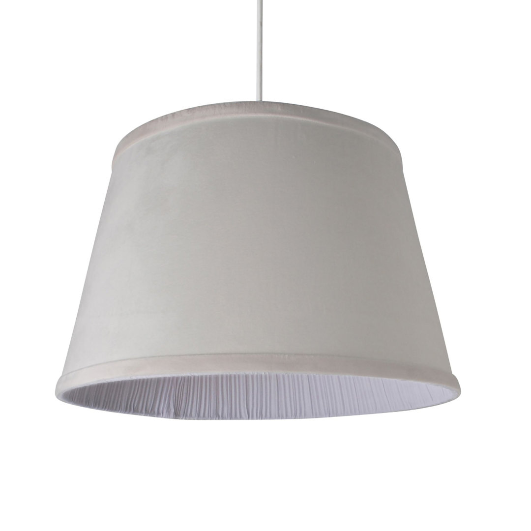 26cm H Velvet Empire Pendant Shade ( Screw On ) in White
