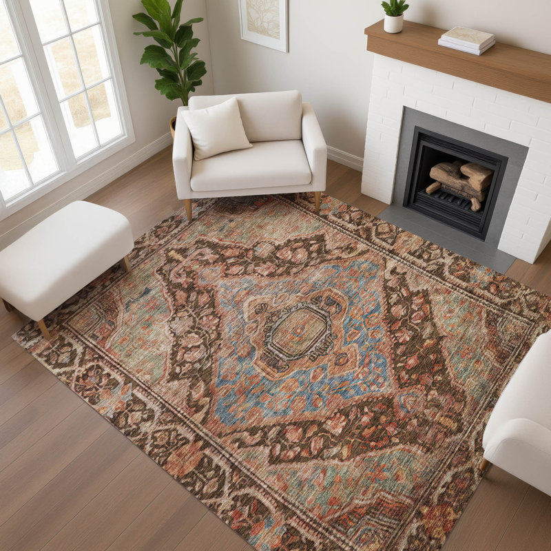 Tapis de qualité supérieure lavable à la machine Lucchesi AMF1761, Rectangle 10 pi x 14 pi