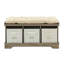 Banc de rangement à casiers avec trois bacs en tissu Mugurel-1253905944
