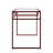 Yasin Glass Top & Red Finish Writing Desk-915050573