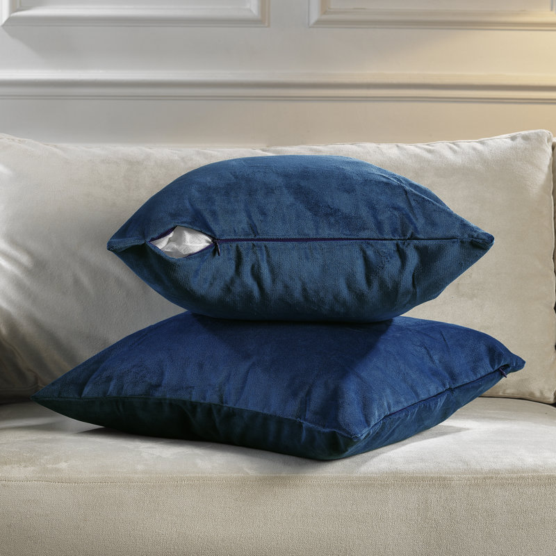 Matte Velvet Pillow Cover, 20" x 20", 43 Prussian