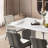 Simple Western-style dining table and chairs 4 - Person Double Pedestal Base Dining Set-100851992-100851986