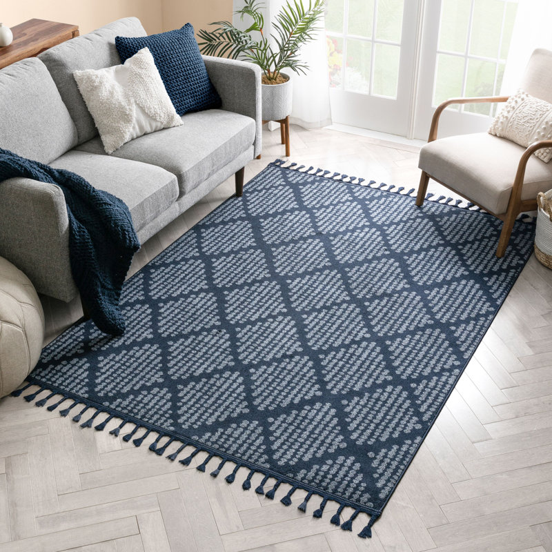 Loop-De-Loop Geometric Synthetic Area Rug, Rectangle 120 x 180cm