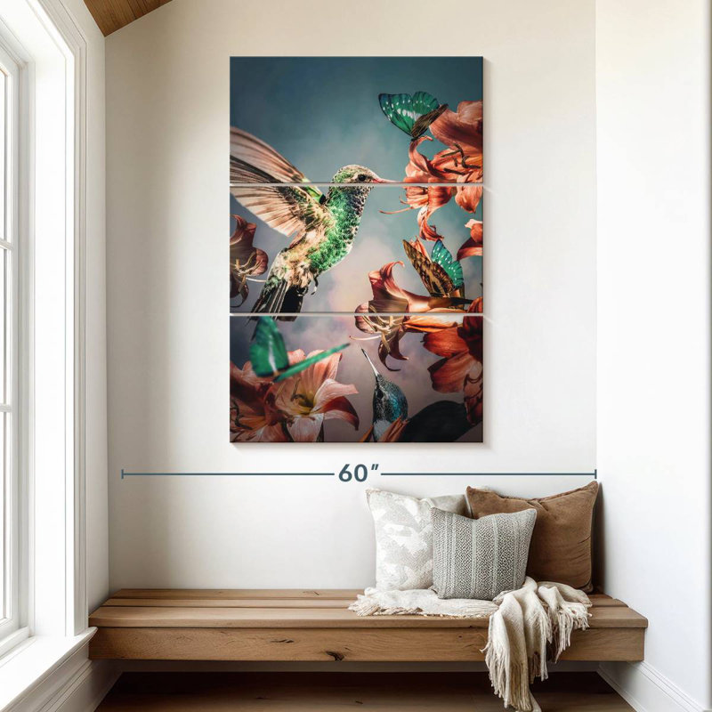 Colibris de jardin, H 50 po x l 32 po