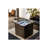 30" Propane Gas Fire Pit Table, 50000 BTU Square Fire Pit, Tile Tabletop with Beautiful Wicker Base for Outside Patio Deck Garden Courtyard