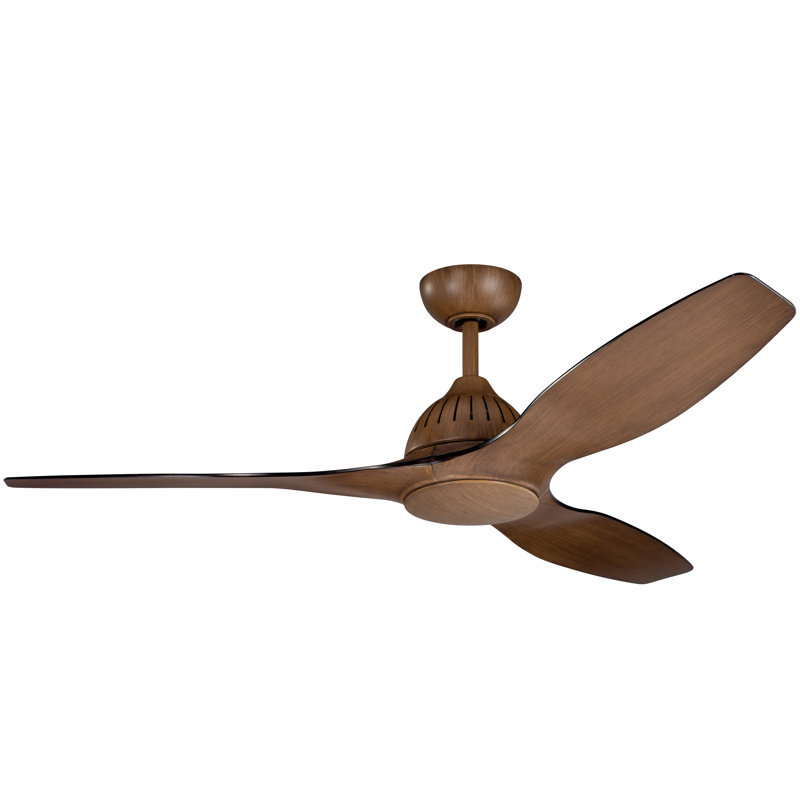 Ventilateur de plafond à del 3 pales 60 po, ensemble d’éclairage inclus Iredell, Noyer avec pales noyer