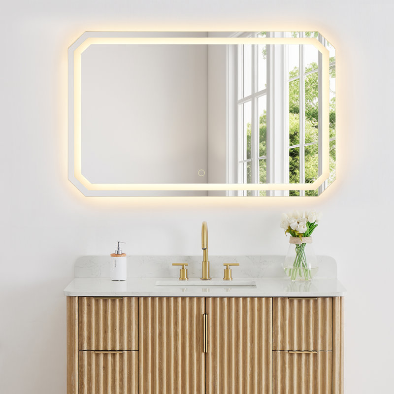 Miroir de salle de bain Jacquees Octogan, 30 po x 48 po