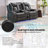 Power Loveseat Recliner Couch with Bass Speakers and LED Lights-841072121