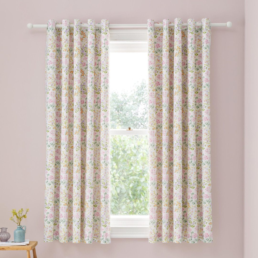 Edith 52% Polyester (Recycled) 48% Cotton Semi-Sheer Curtain Pair