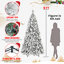 Arbre de Noël floqué avec support en métal-117479328-117479342