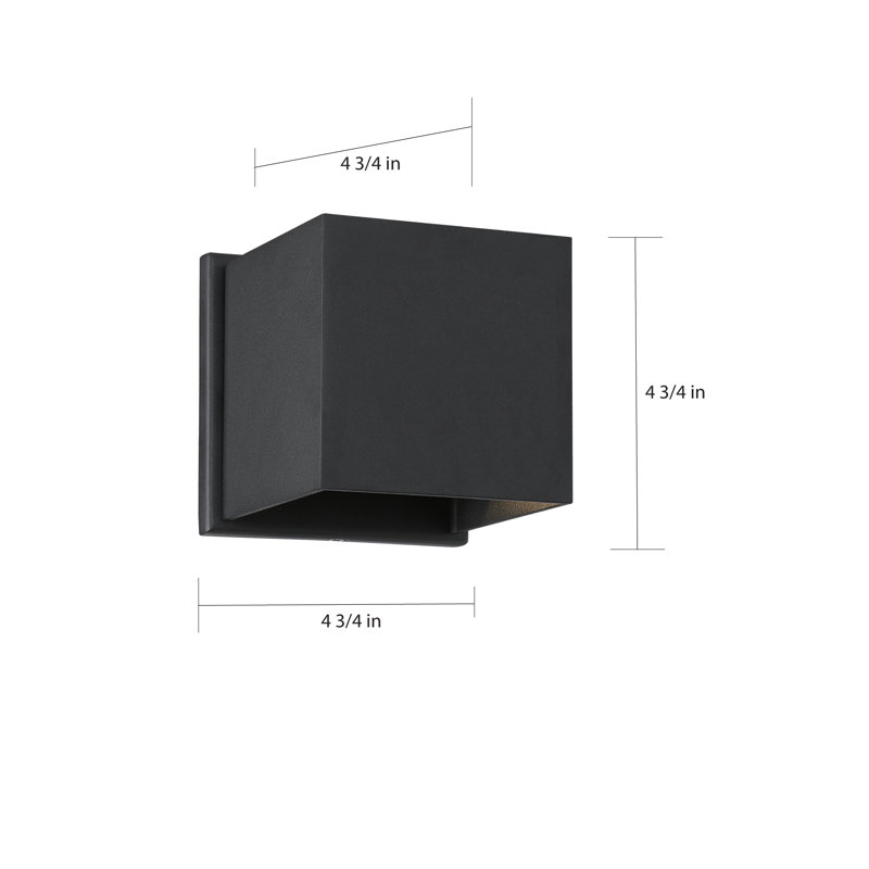 Cawanda Aluminium LED Wall Light, Black