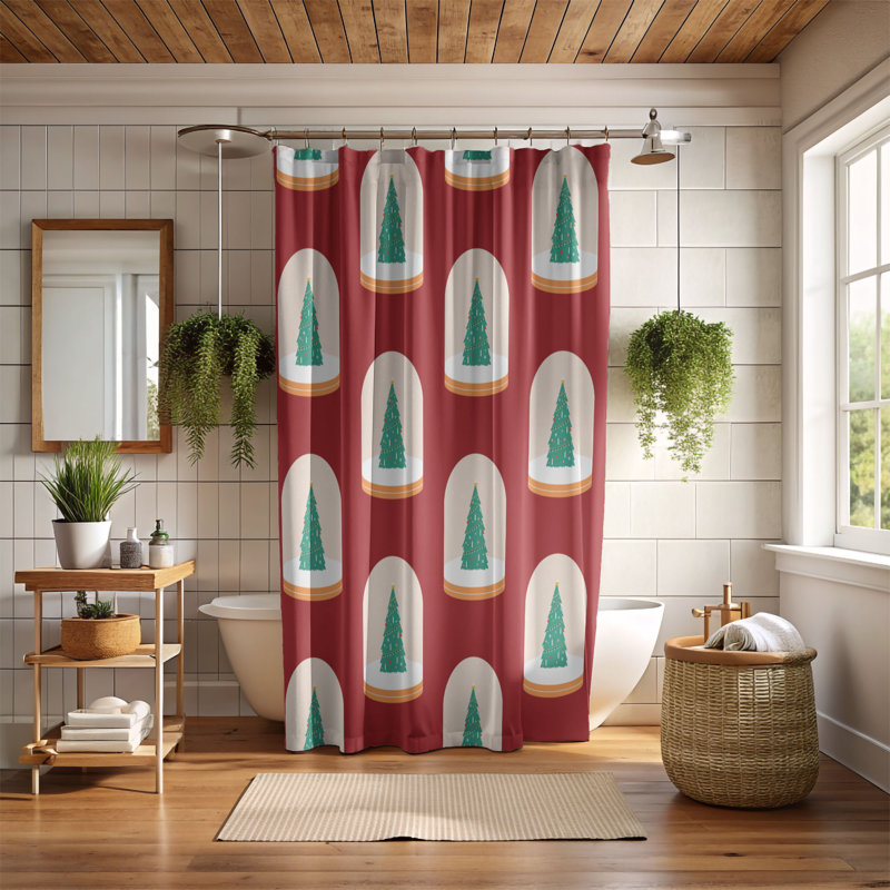 Festive Treats - Rideau de douche standard 1 pièce, H 74 po x l 35 po