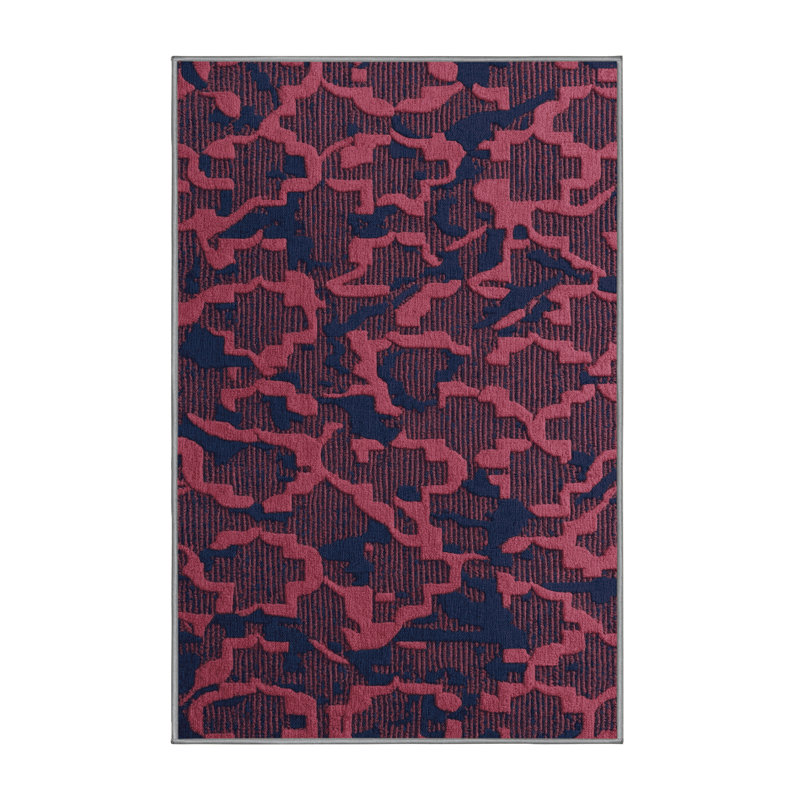 Tapis mauve lavable à la machine, Rectangulaire 3 pi x 5 pi
