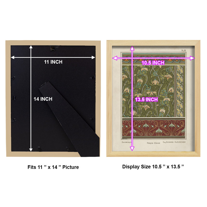 Nouveau Decorative VI, H 15 po x l 12 po x P 1 po, Naturel