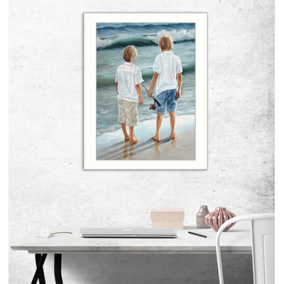 «Going Fishing», reproduction d'art sur papier encadré