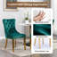 Ensemble de salle à manger ronde de luxe pour 4 personnes, table de cuisine 5 pièces en faux marbre et chaises rembourrées en velours, piètement en diamant doré-2119237712-2119237737-2119237739
