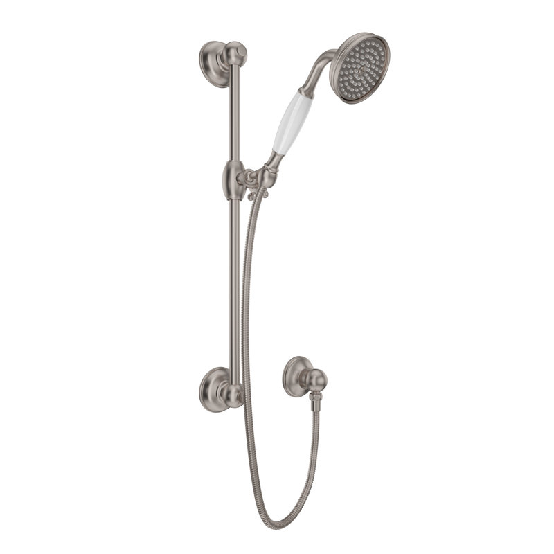 Spa Handshower Set with 22" Slide Bar and Single-Function Handshower, Satin Nickel