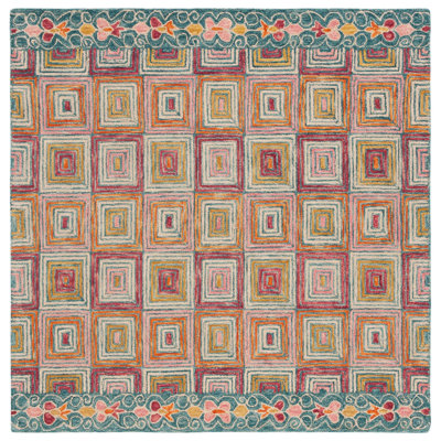 Deyoung Hand Tufted Wool Geometric Rug
