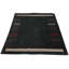 Tapis vert / rouge à motif géométrique fait à la main 5 pi 7 po x 8 pi