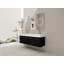 Meuble-lavabo mural 60 po avec lavabo et support de rangement, lavabo double en résine à rebord épais, ensemble KD-125515385-125515387
