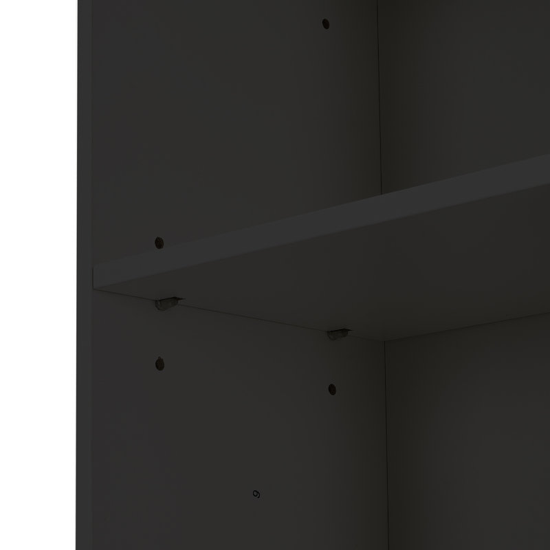 Taegan 180cm H x 23.5cm W Bookcase, Black