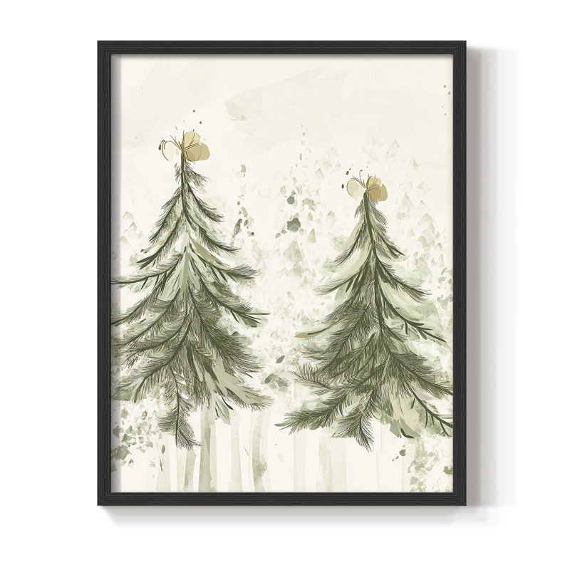 «Christmas Holiday Art», reproduction encadrée CECXC, H 11 po x l 9 po, Noir, noir, noir, noir