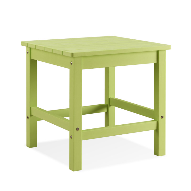 HDPS 19.6"W Outdoor Side Table Patio Table 250 lbs Load-bearing Weather-resistant Suitable for Patios and Porches,Green
