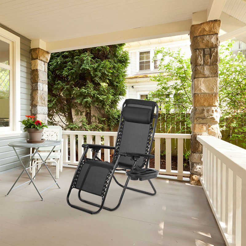 Chaise zéro gravité inclinable et pliable Libertad, Noir