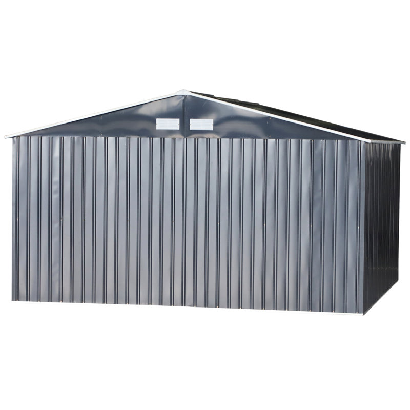 11 ft. W x 13 ft. D Metal Garden Shed, Grey