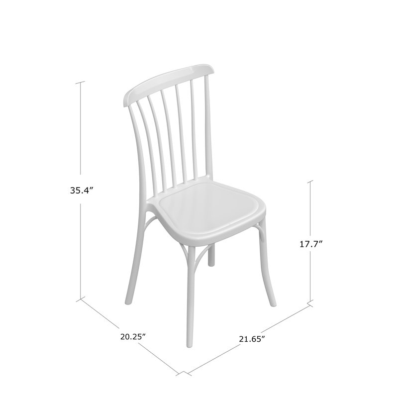 Chaise de terrasse empilable Almuth, Corail