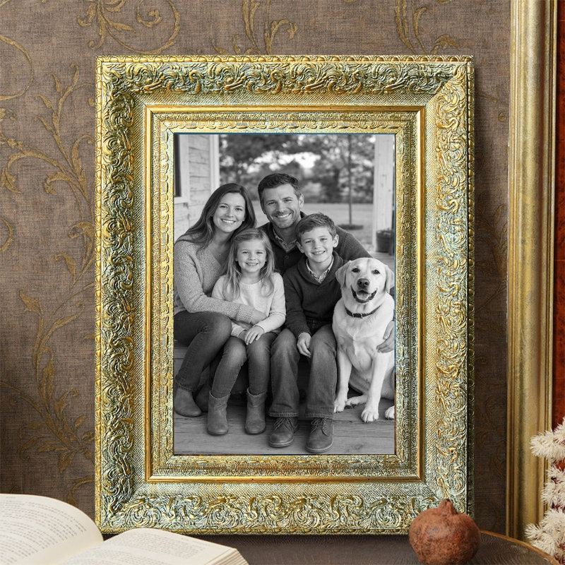 Cadre photo, Or antique, 3, 8 po x 10 po