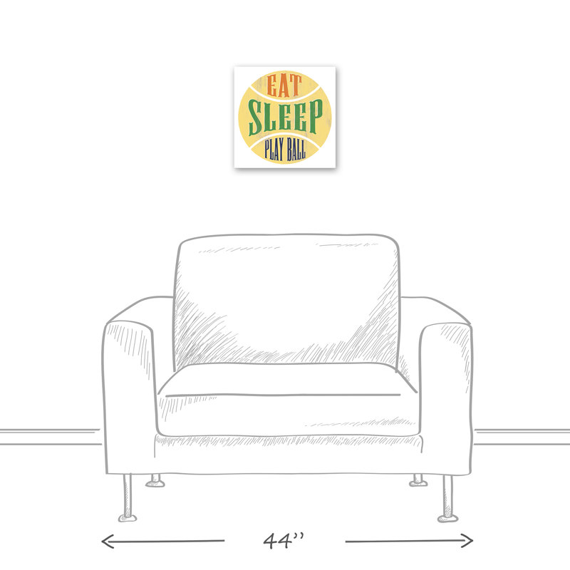 « manger sleep play », art sur toile Streep, H 12 po x l 12 po x P 1,25 po