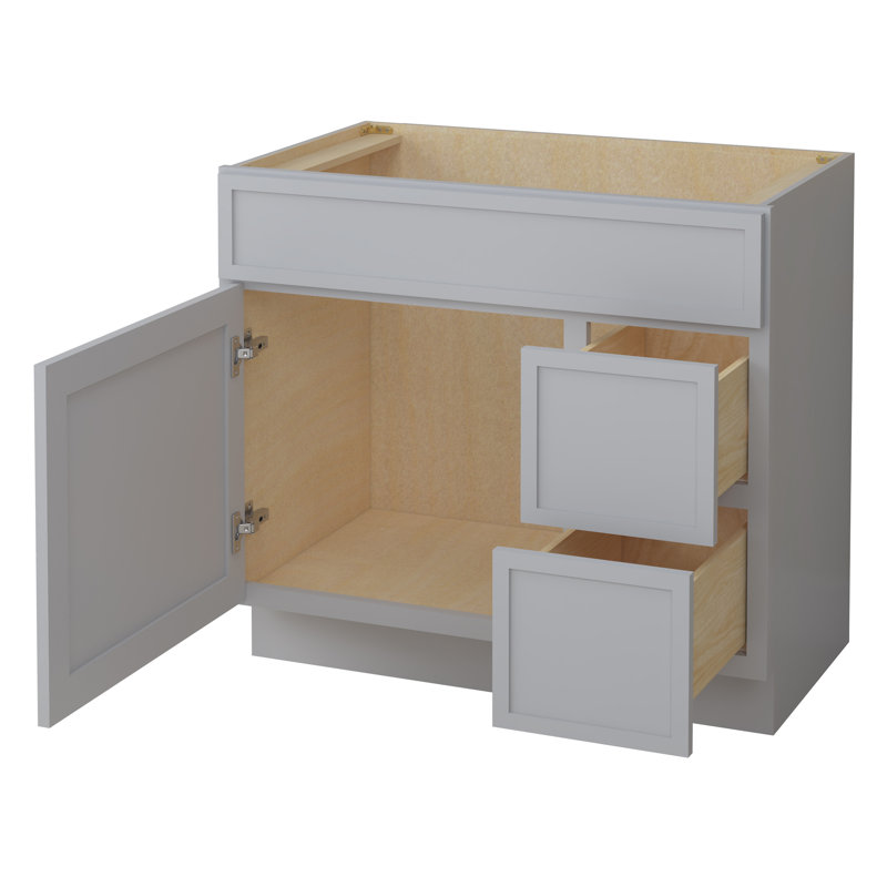 Base de meuble-lavabo simple 36 po seulement, Gris