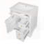 Meuble-lavabo blanc avec lavabo, panneau de fibres à densité moyenne et fabrication en bois de pin, 3 tiroirs et armoire avec support de rangement à 2 niveaux, porte et tiroirs à fermeture en douceur, conception moderne pour les petites et moyennes salles de bain-1411649283